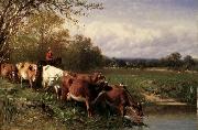James McDougal Hart Cattle and Landscape Sweden oil painting artist
